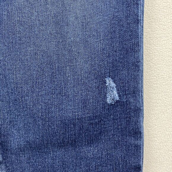 Spanx XL Pull On Skinny Jeans Distressed Dark Wash High Rise Stretch Denim Pants - Picture 15 of 16
